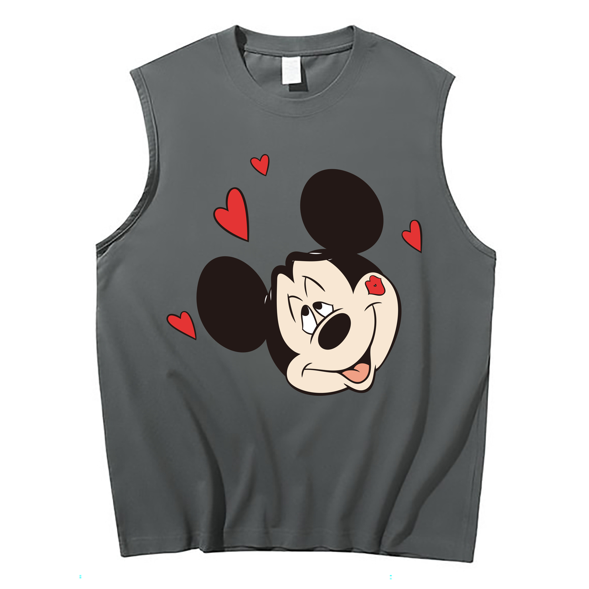 ミッキーマウス Mickey Mouse コットン100％タンクトップ（フロントプリント）